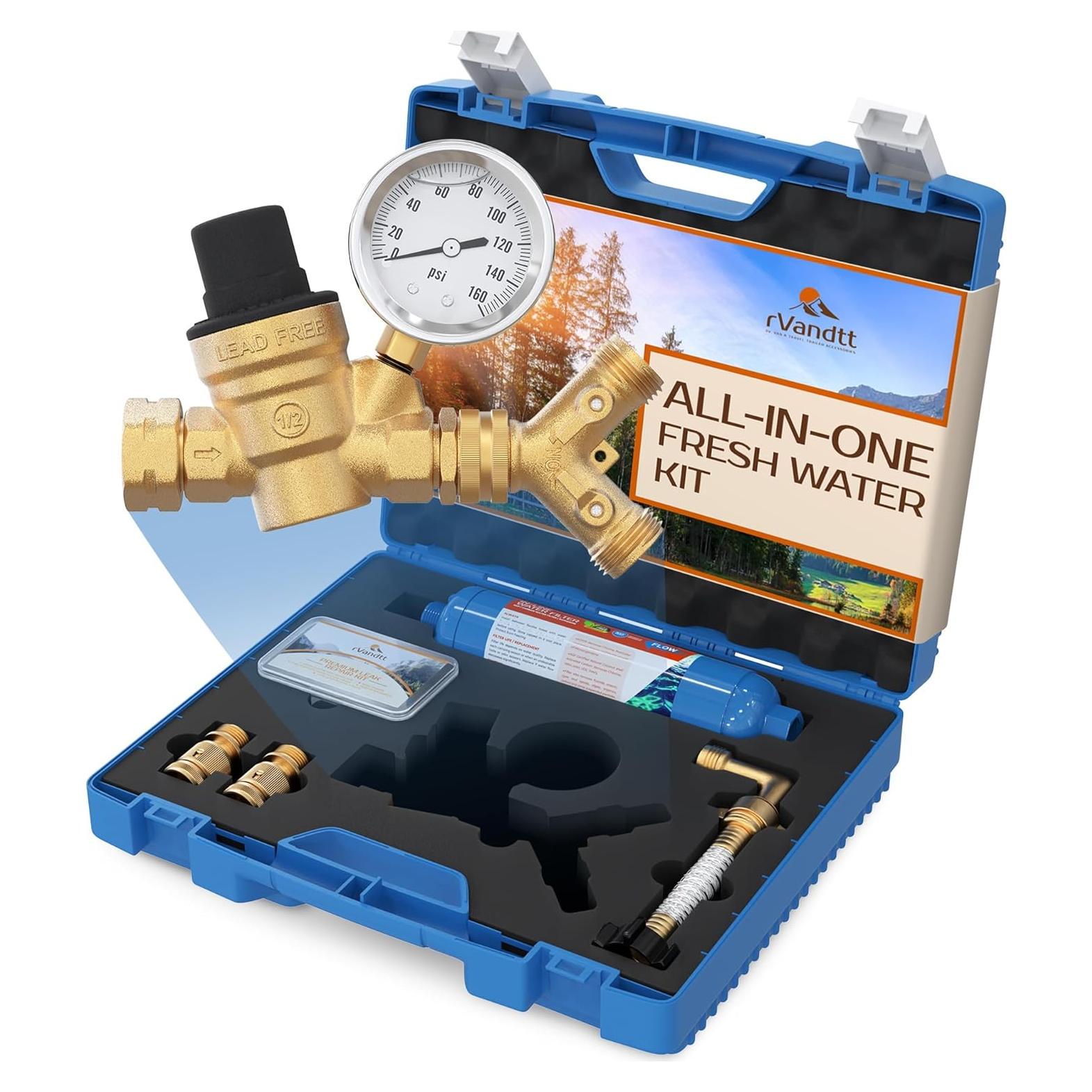 Kit de Agua Dulce para RV rVandtt - Regulador y Filtro