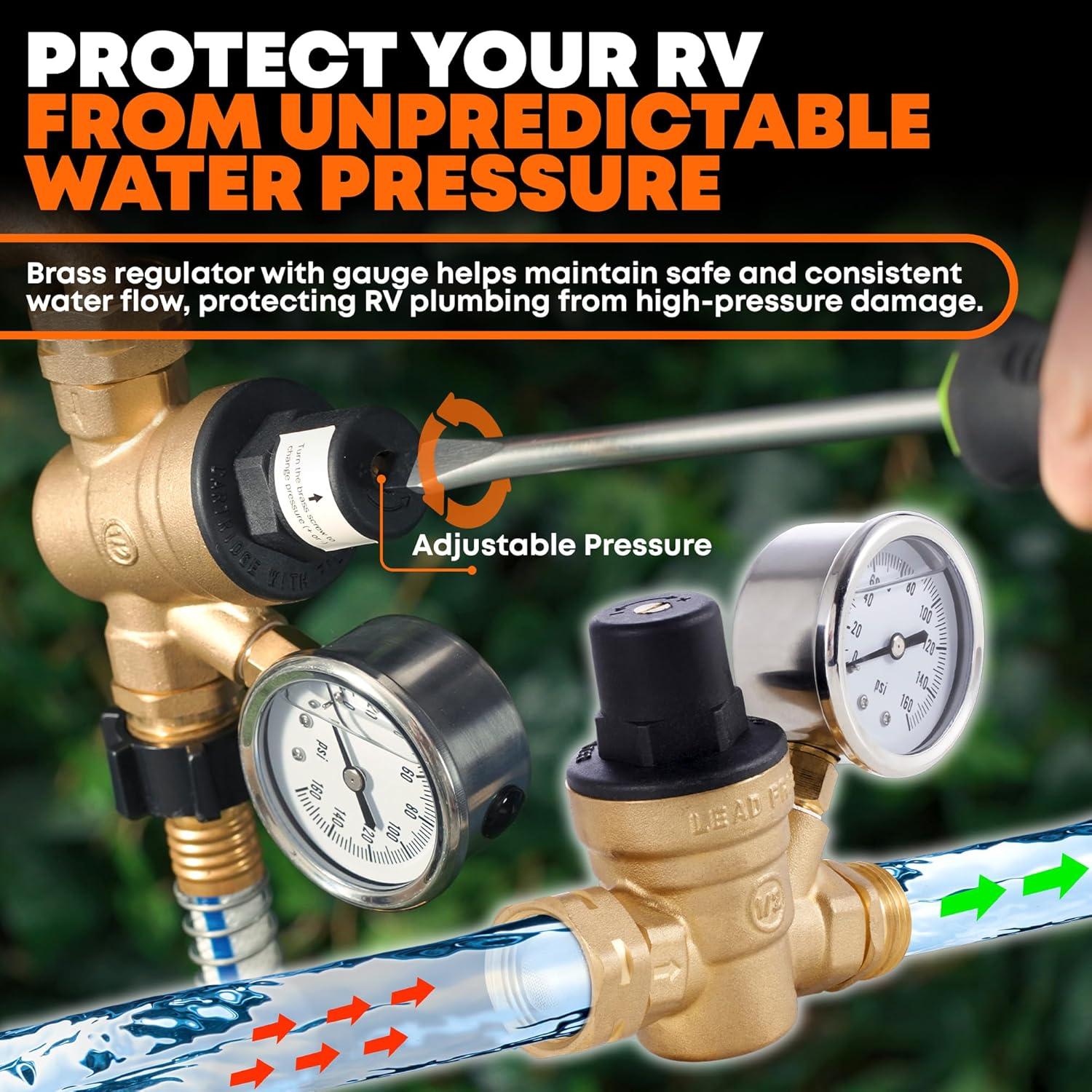 Kit de Agua Dulce para RV rVandtt - Regulador y Filtro