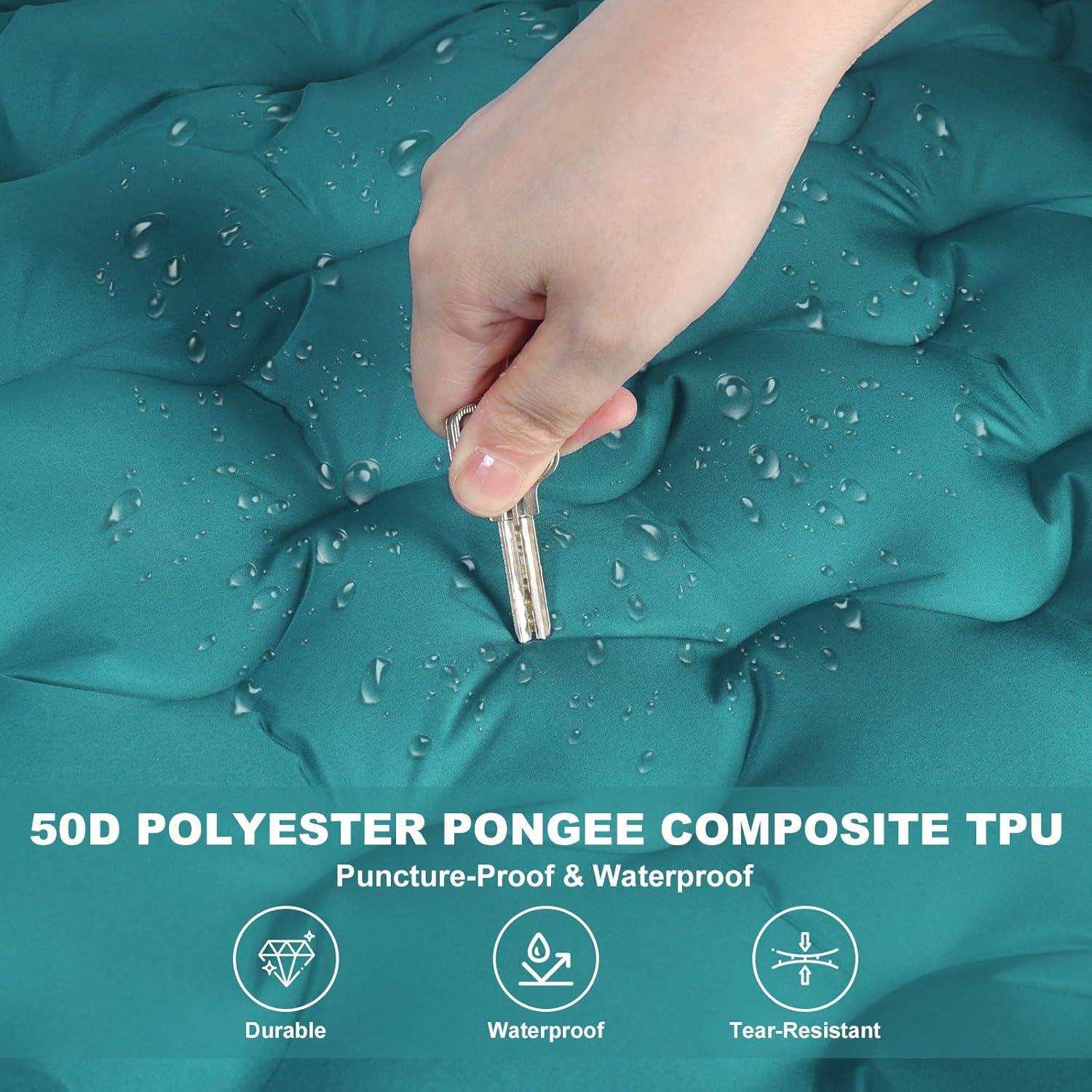 Colchón de Camping MINGPINHUIUS Inflable 196x71cm con Almohada