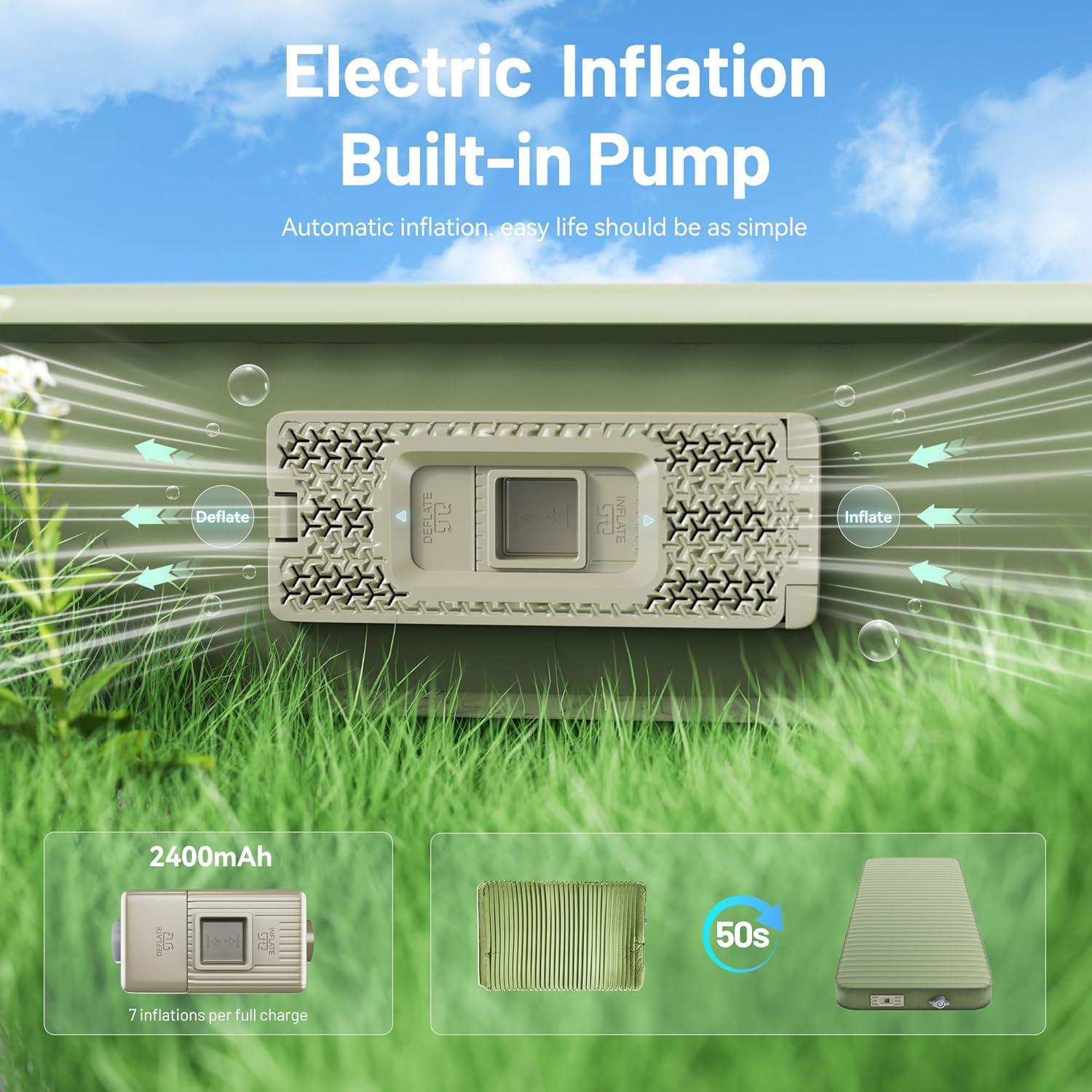 Colchoneta de Camping PineHike PHW - 4" Espuma Memoria, Aislada