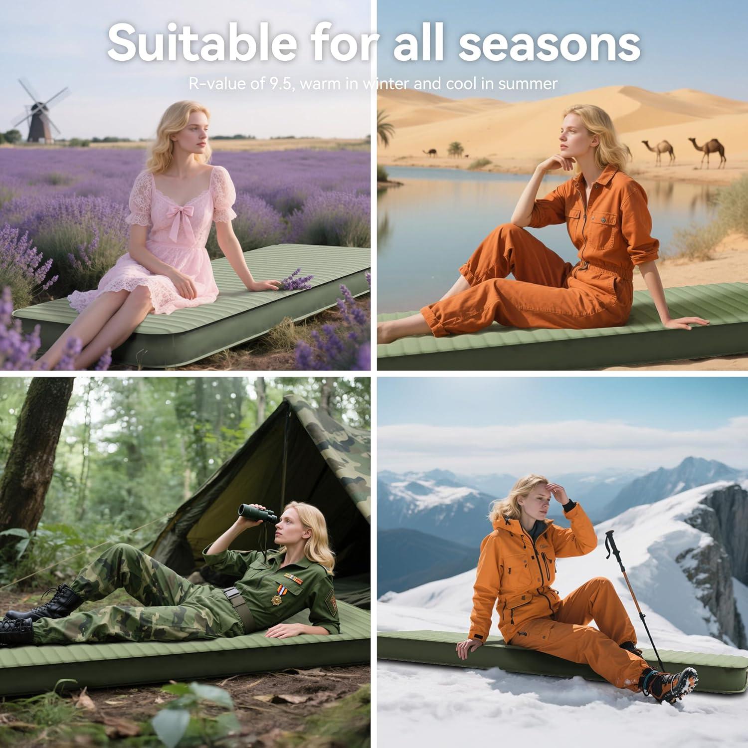 Colchoneta de Camping PineHike PHW - 4" Espuma Memoria, Aislada