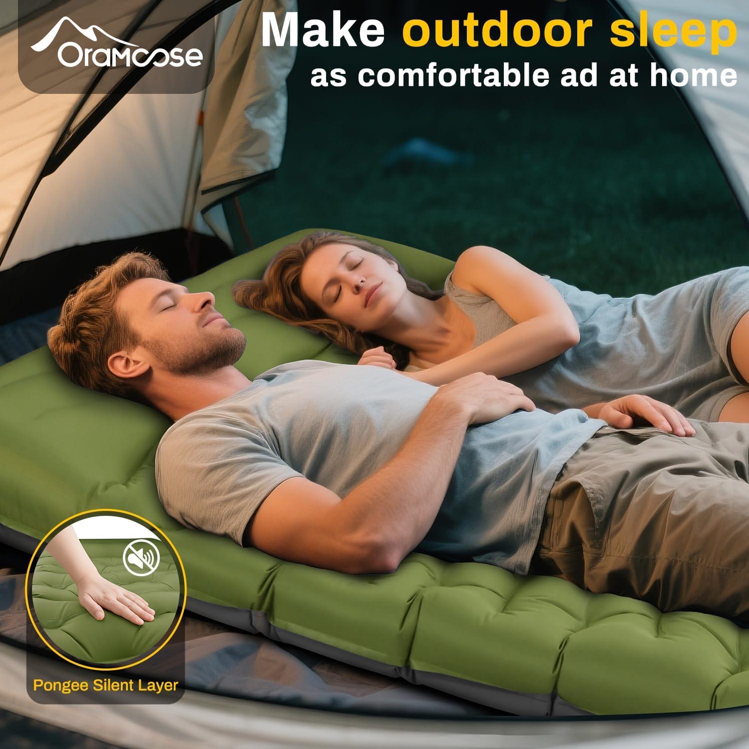 Colchón Inflable Doble Oramoose 15 cm con Almohada y Bomba