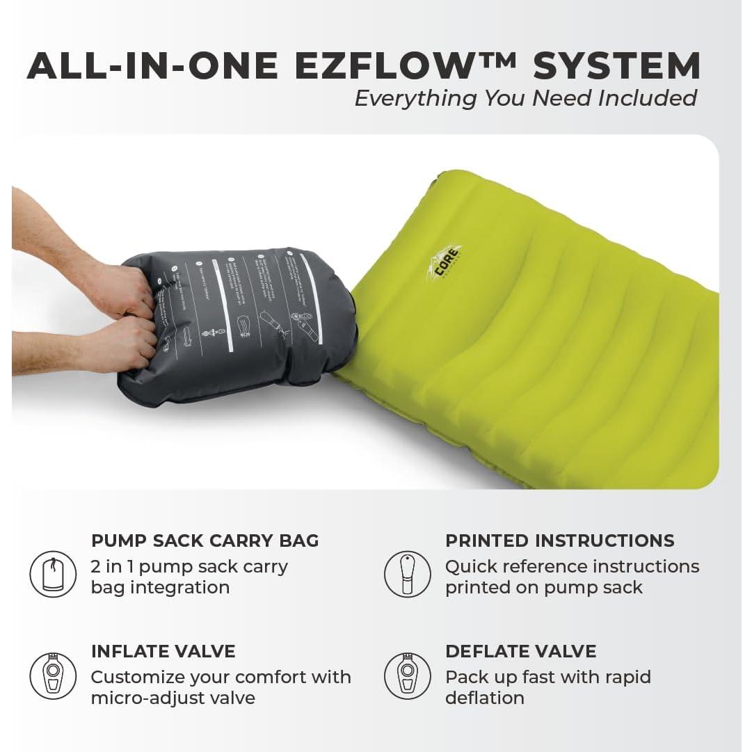 Colchoneta Inflable CORE Comfort Camp para Camping 1.31 kg