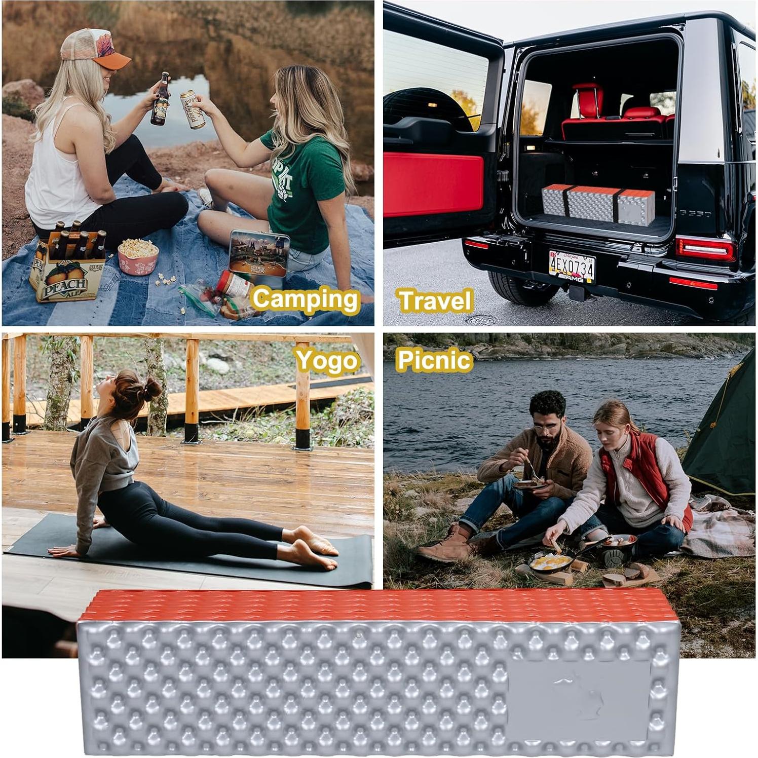 Almohadilla de Dormir PATIKIL Espuma Cerrada 185x55cm Naranja