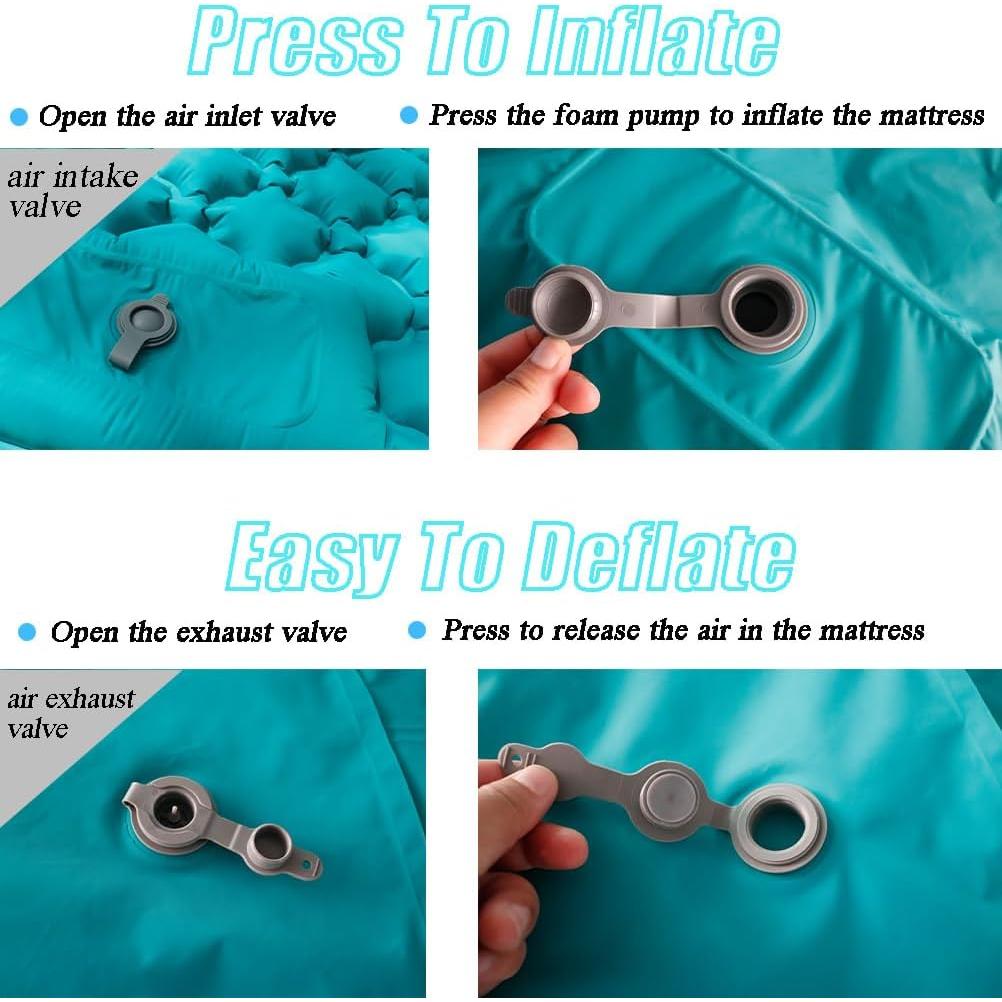 Colchoneta Inflable Icepac CampingPad Verde D-JR 196x130cm