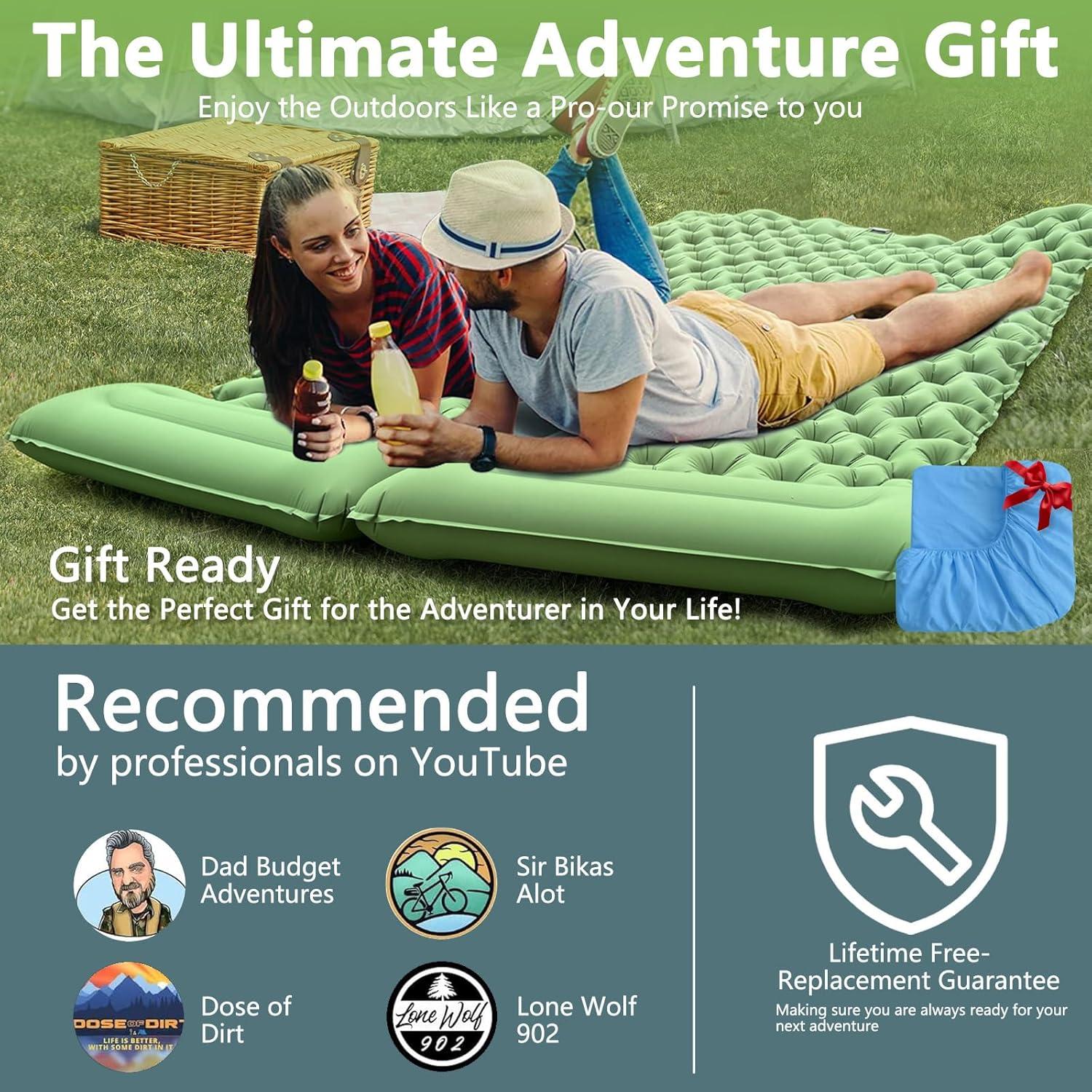 Colchón Doble Autoinflable SYPEPJI 201x122 cm 10 cm Grosor