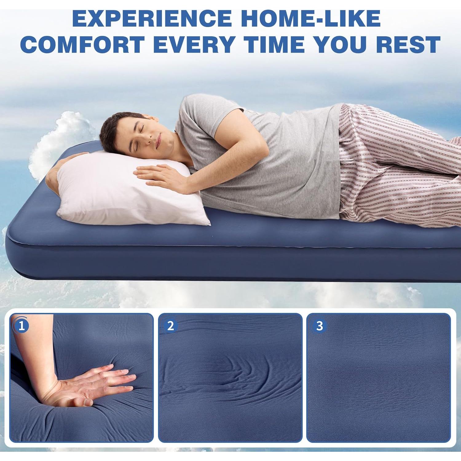 Colchón Autoinflable OUTSKIRT Individual Azul 10.16 cm 2.2 kg