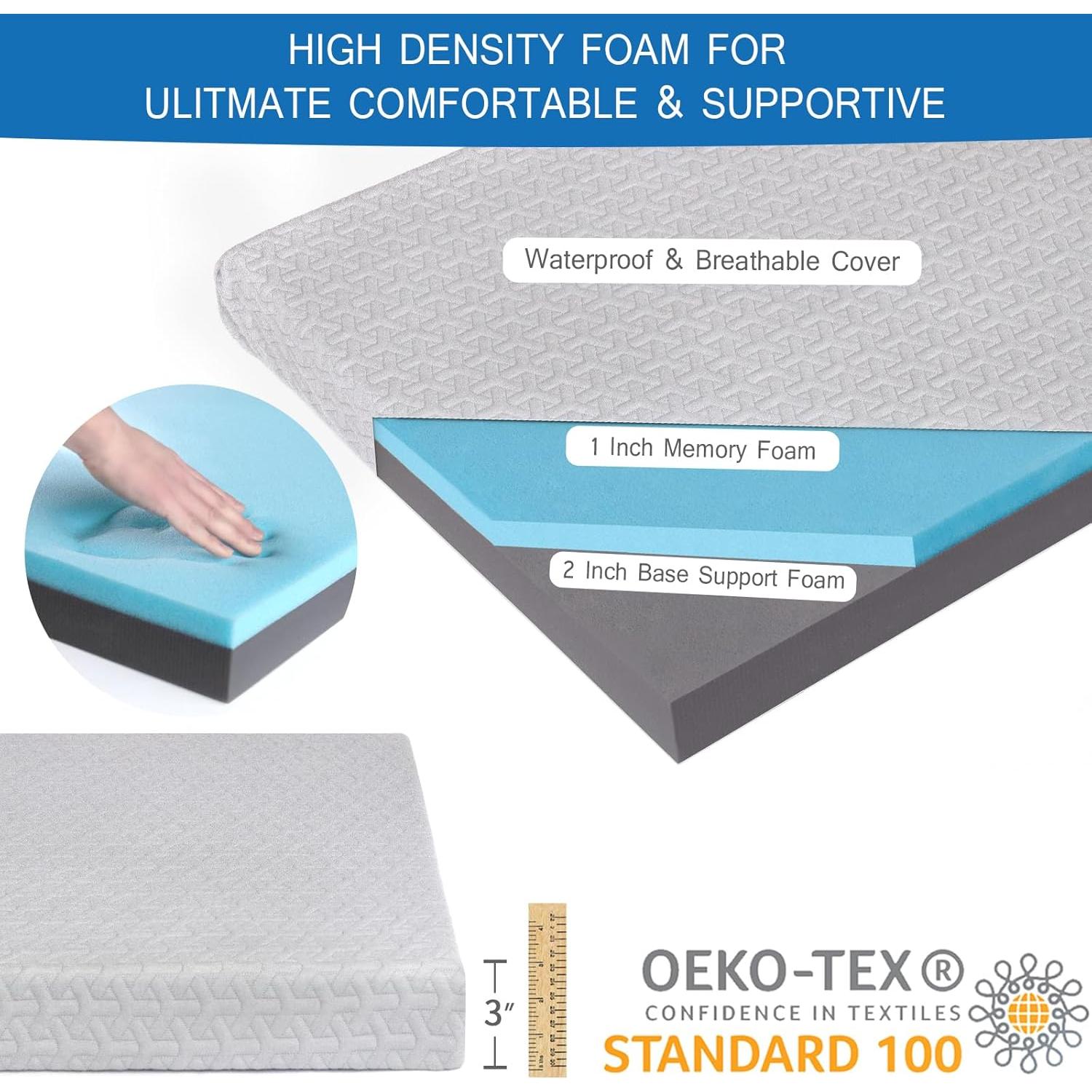 Colchón de Camping Coldwind 182x61 cm Espuma Memoria 7.6 cm