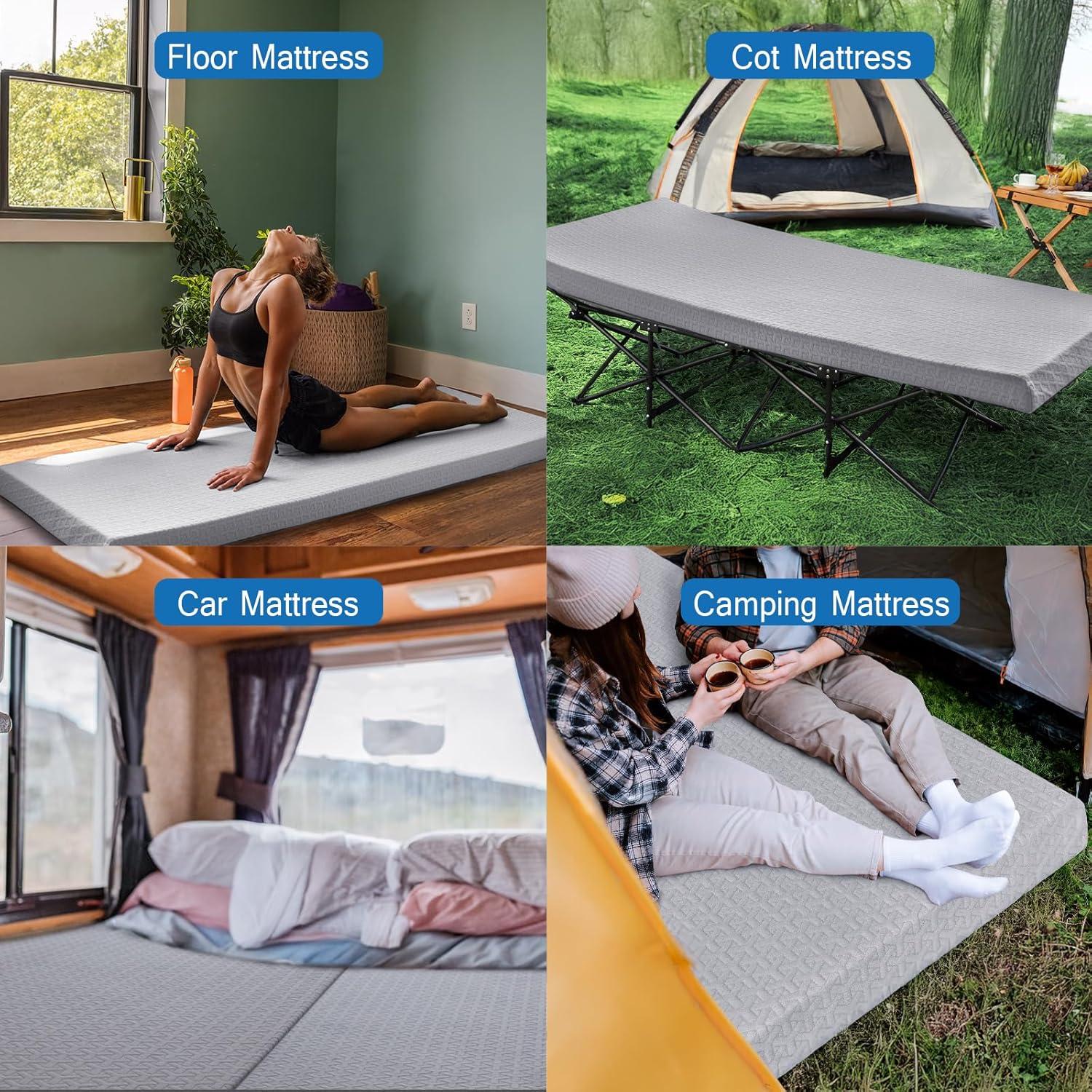 Colchón de Camping Coldwind 182x61 cm Espuma Memoria 7.6 cm