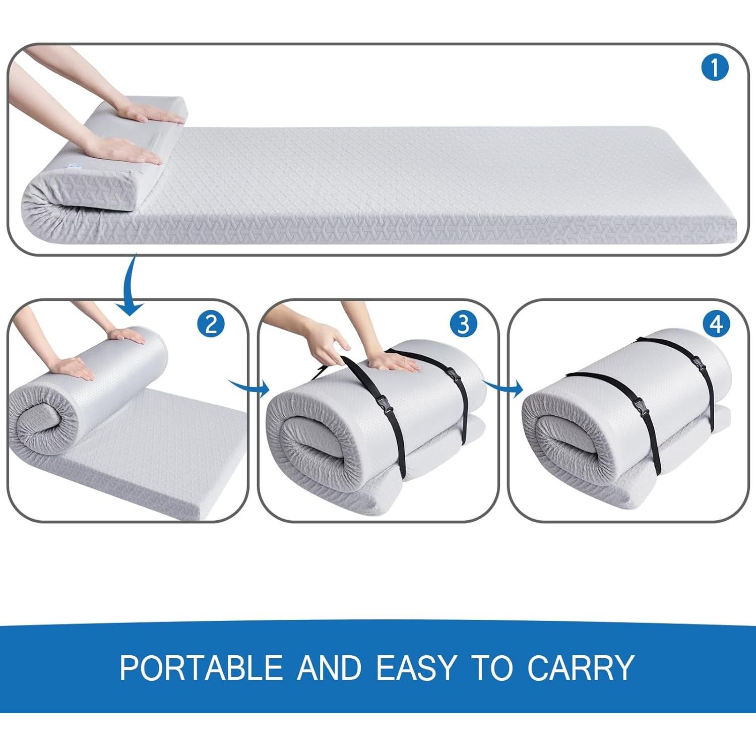 Colchón de Camping Coldwind 182x61 cm Espuma Memoria 7.6 cm