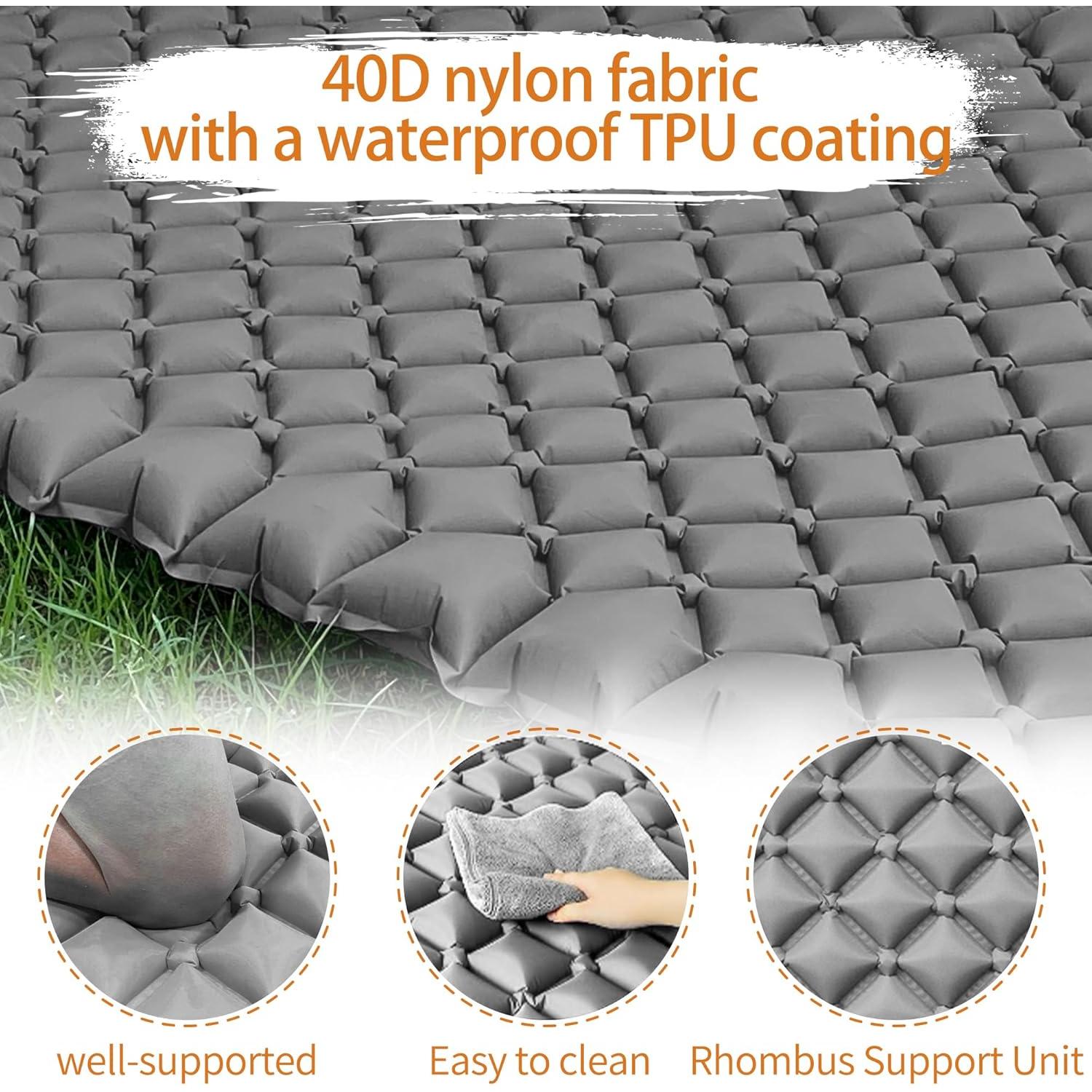 Almohadilla de Dormir Inflable ONTYZZ 193x60 cm Verde con Bomba