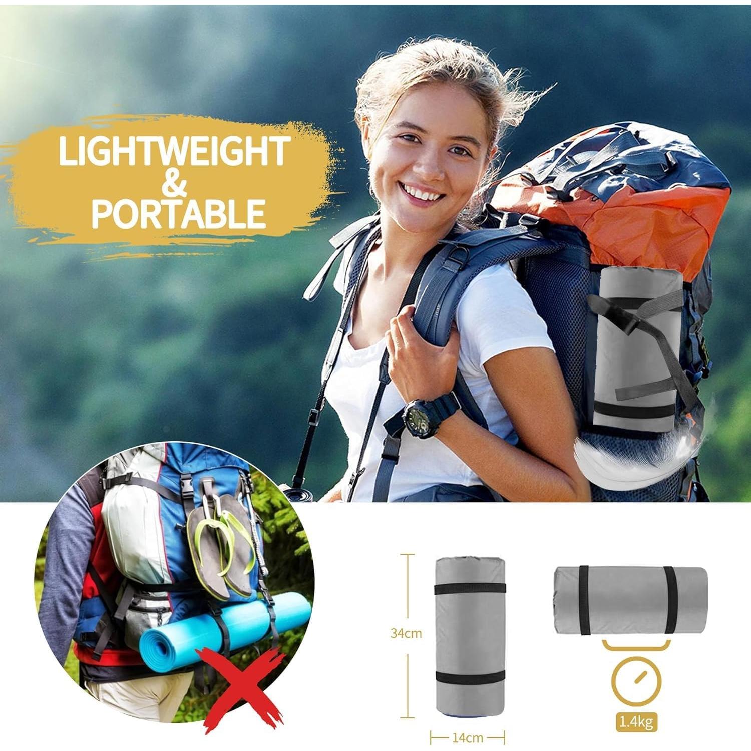 Almohadilla de Dormir Inflable ONTYZZ 193x60 cm Verde con Bomba