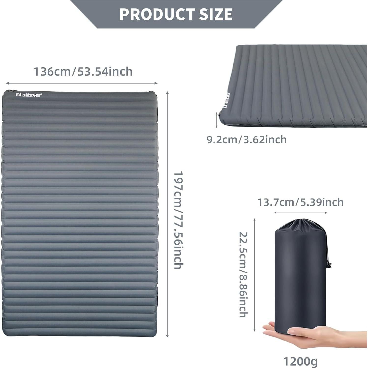 Colchoneta Inflable Doble PopularLdo 198x136cm Impermeable