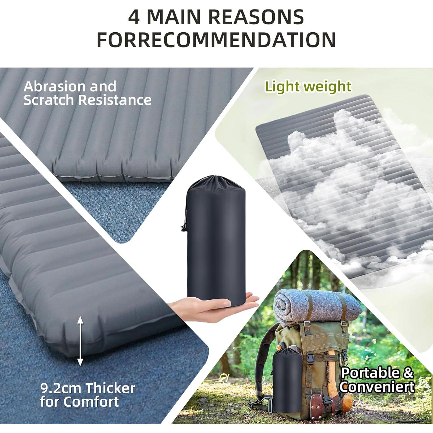 Colchoneta Inflable Doble PopularLdo 198x136cm Impermeable