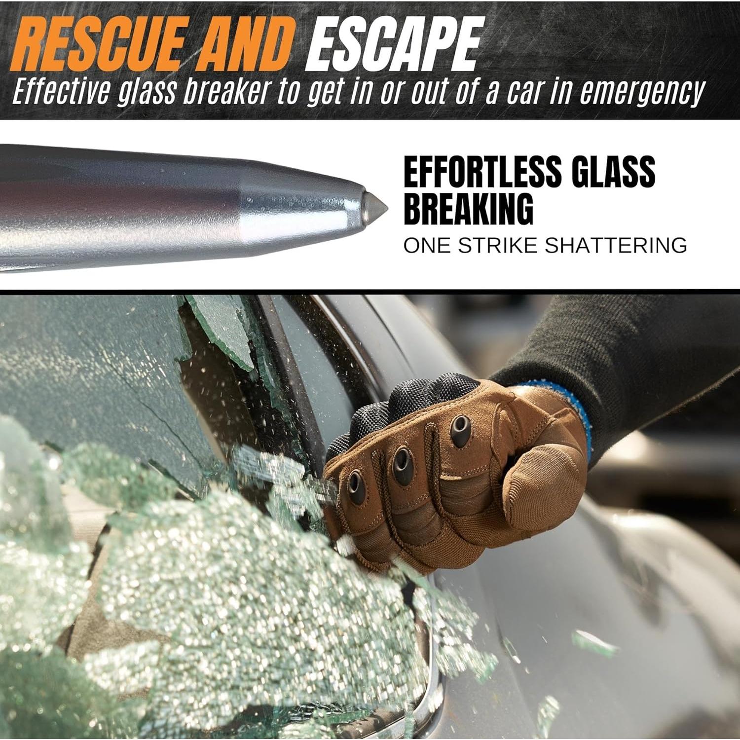 Bolígrafo Táctico Atomic Bear EDC con Rompedor de Cristales