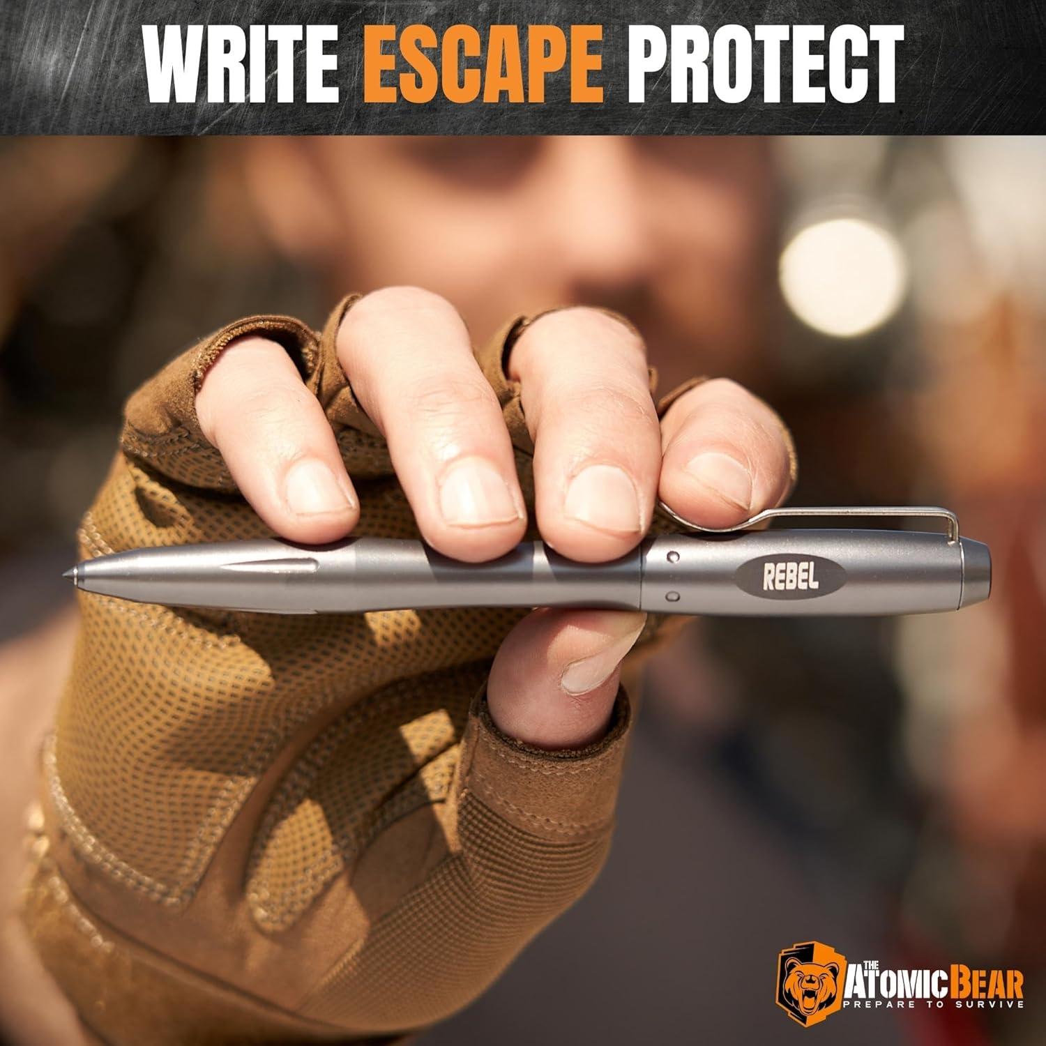 Bolígrafo Táctico Atomic Bear EDC con Rompedor de Cristales