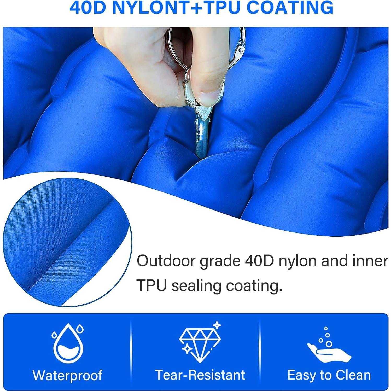 Colchón Inflable de Camping FUN PAC 200x70 cm con Almohada