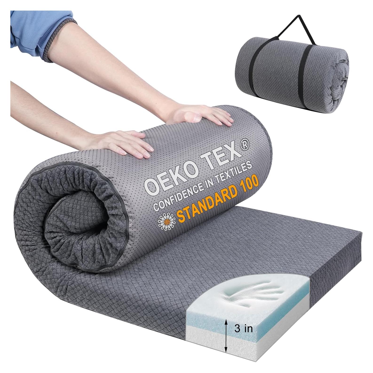 Colchón de Camping FOUXTEL 183x61x7.6 cm Espuma Memoria