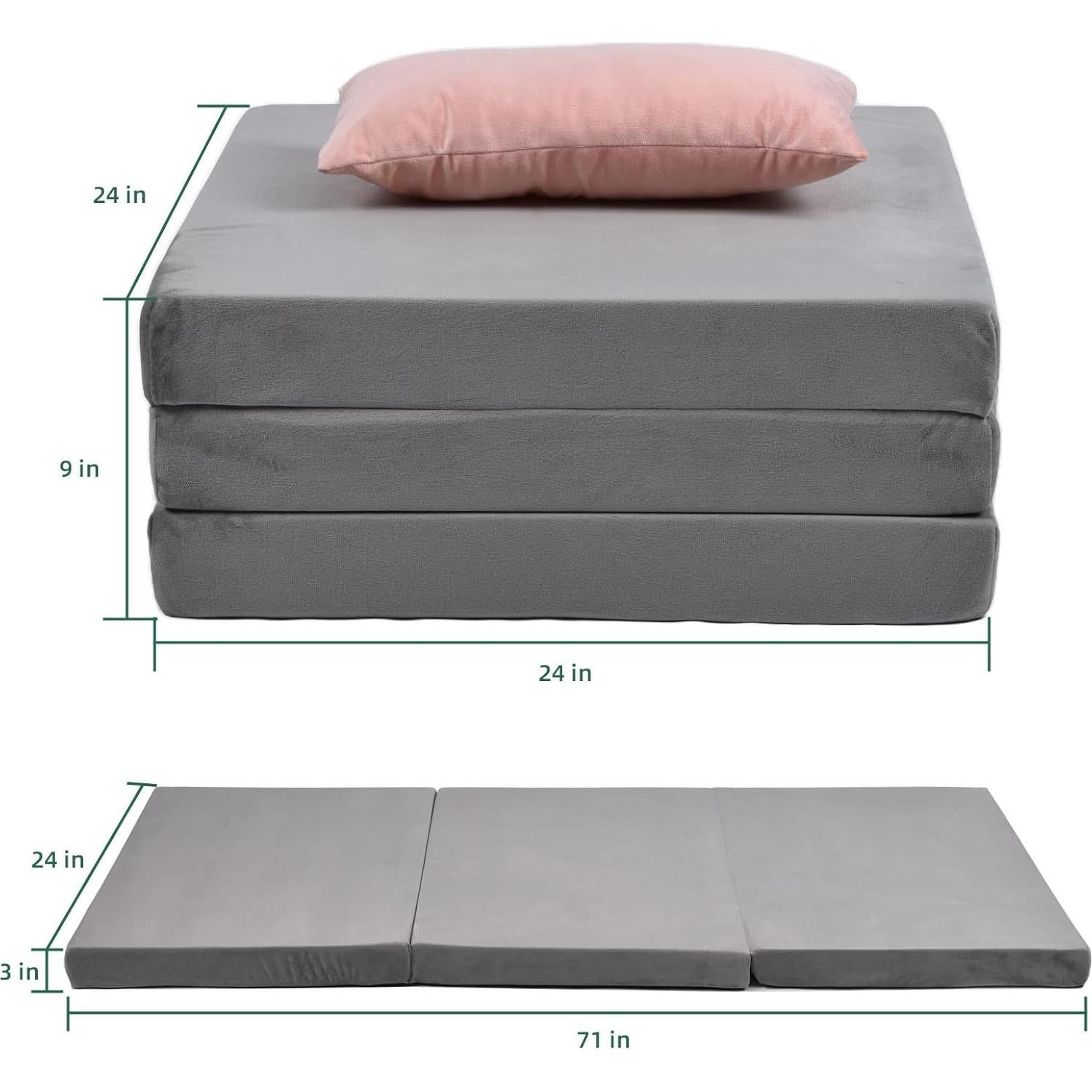 Colchón de Espuma Viscoelástica Maigandamai 180x61cm Plegable