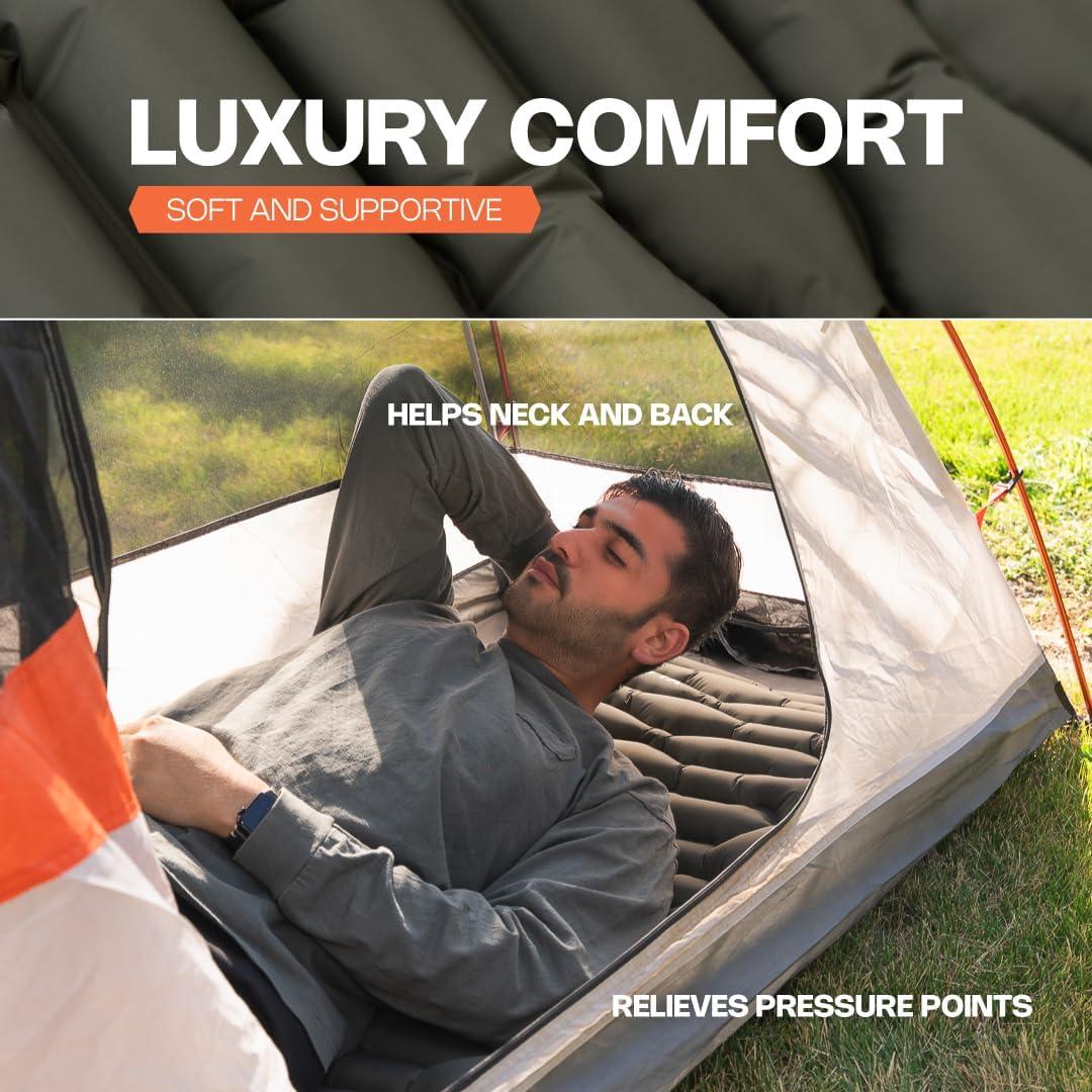 Pad de Suelo Inflable Angora Brands 188x63.5cm para Camping