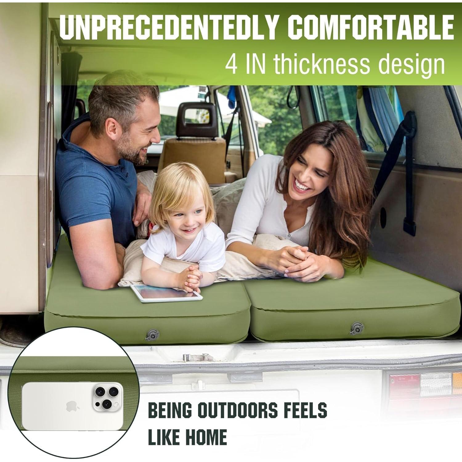 Colchón Autoinflable Outskirt 198x71 cm Verde 10 cm Espesor