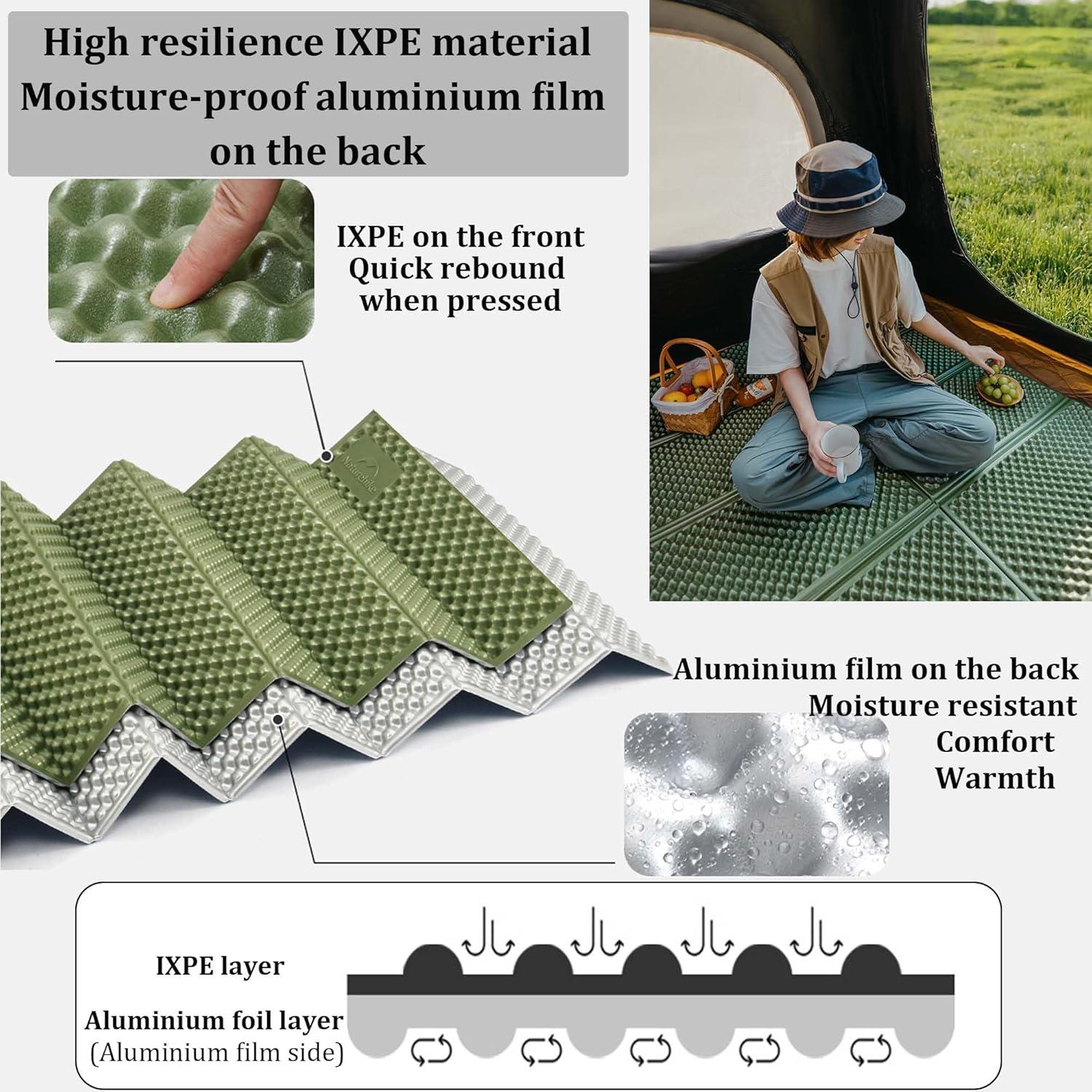 Colchoneta de Camping Windhike Ultra-Ligera 400g IXPE Aluminio