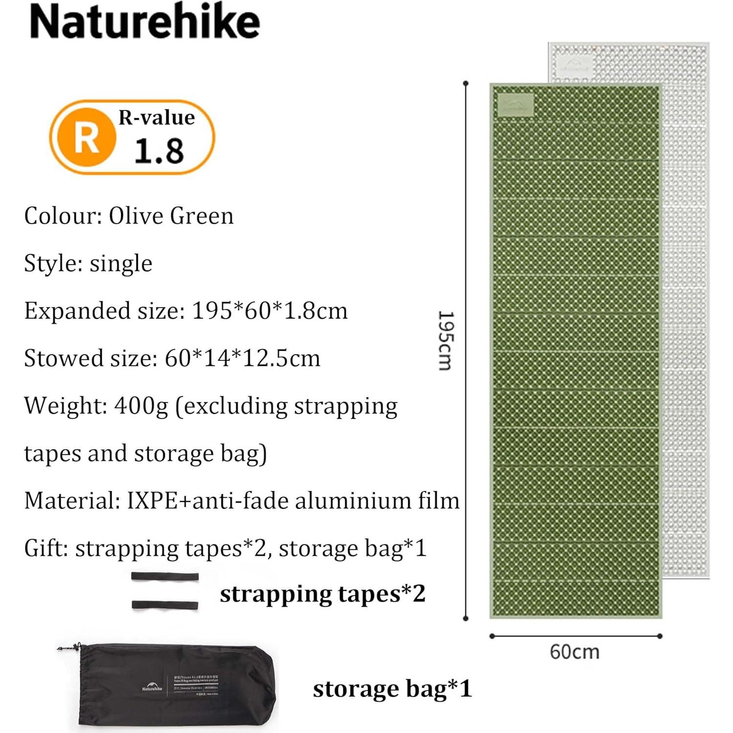 Colchoneta de Camping Windhike Ultra-Ligera 400g IXPE Aluminio