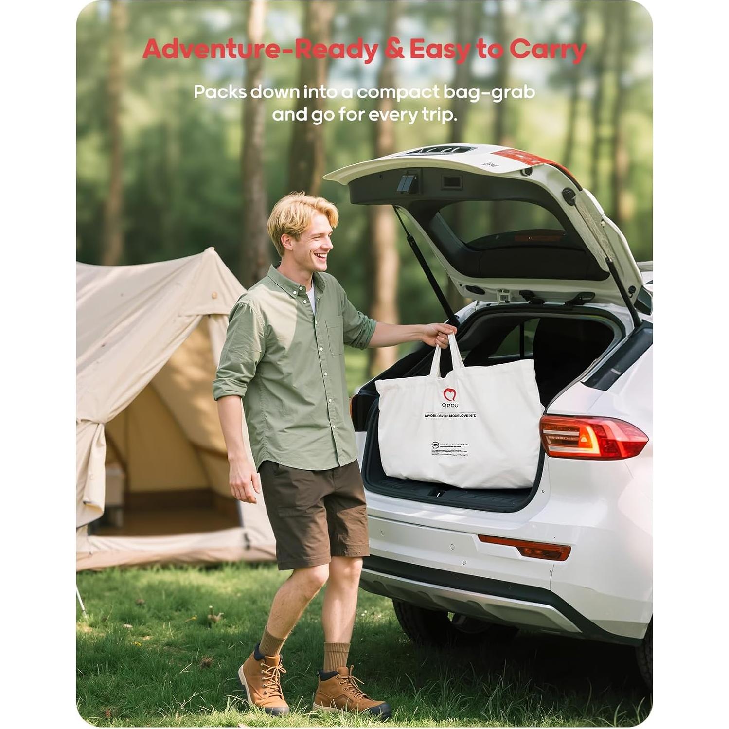 Colchón de Aire Individual QPAU SD001 22.86 cm Aislado Camping