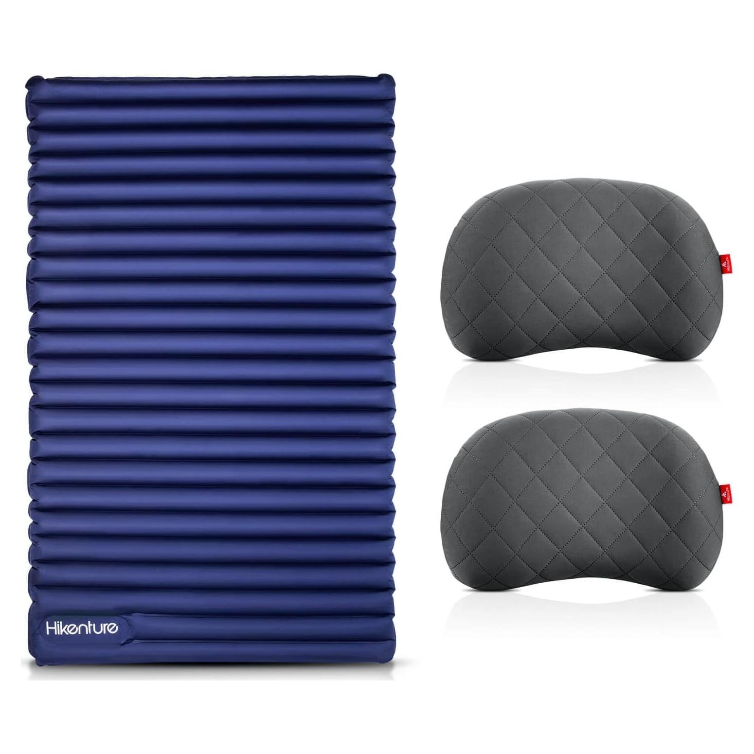 Colchón Inflable Doble Hikenture 200x140 cm con 2 Almohadas