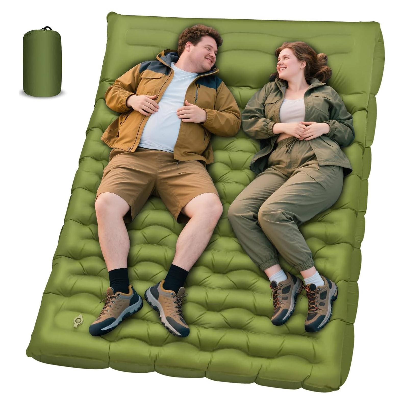 Colchoneta Doble Inflable Oramoose 6" Gruesa para Camping