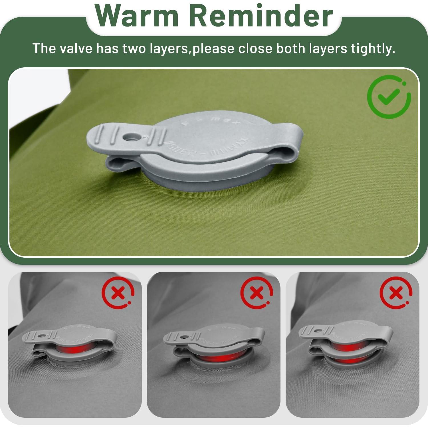 Colchoneta Doble Inflable Oramoose 6" Gruesa para Camping