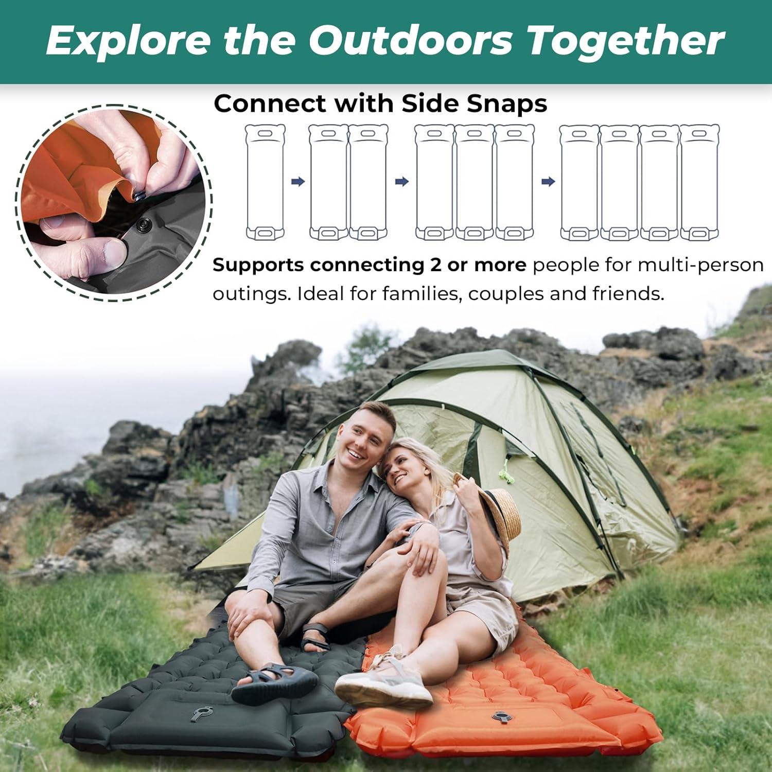 Colchoneta Inflable CALMCREST Individual 200x70cm con Almohada