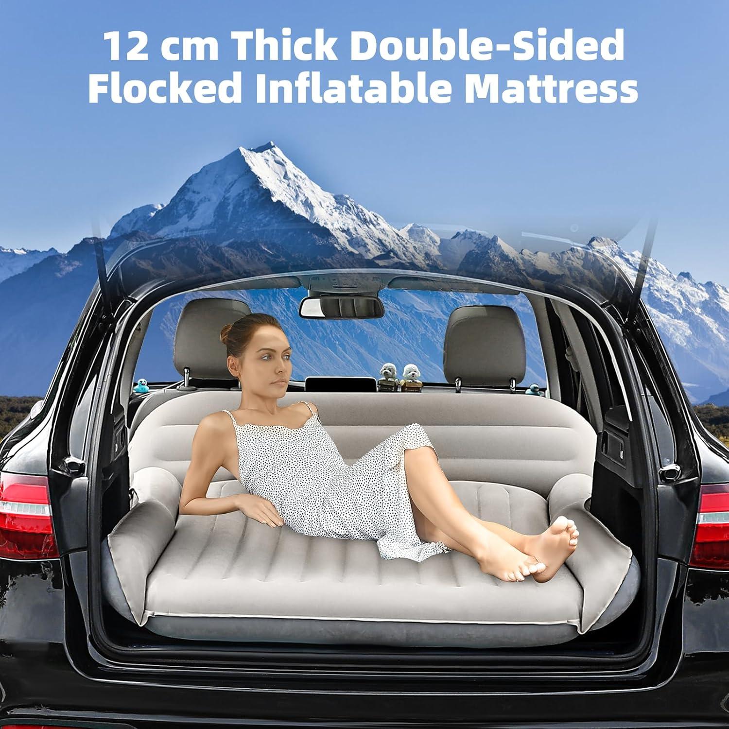 Colchón de Aire KMZ SUV Doble Flocking 192x125cm con Bomba