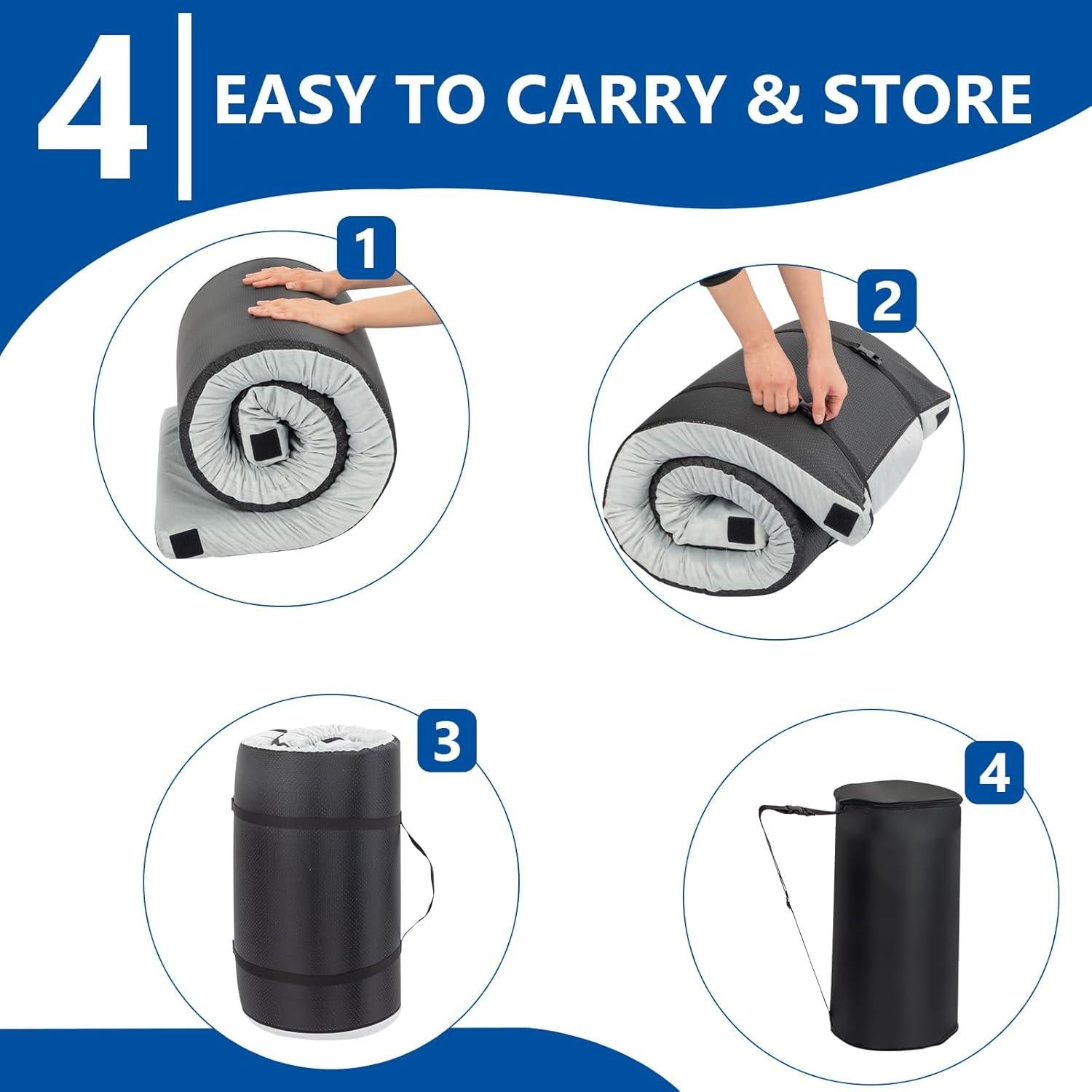 Colchón de Camping VINGLI 3GSM Espuma de Memoria 190x64cm