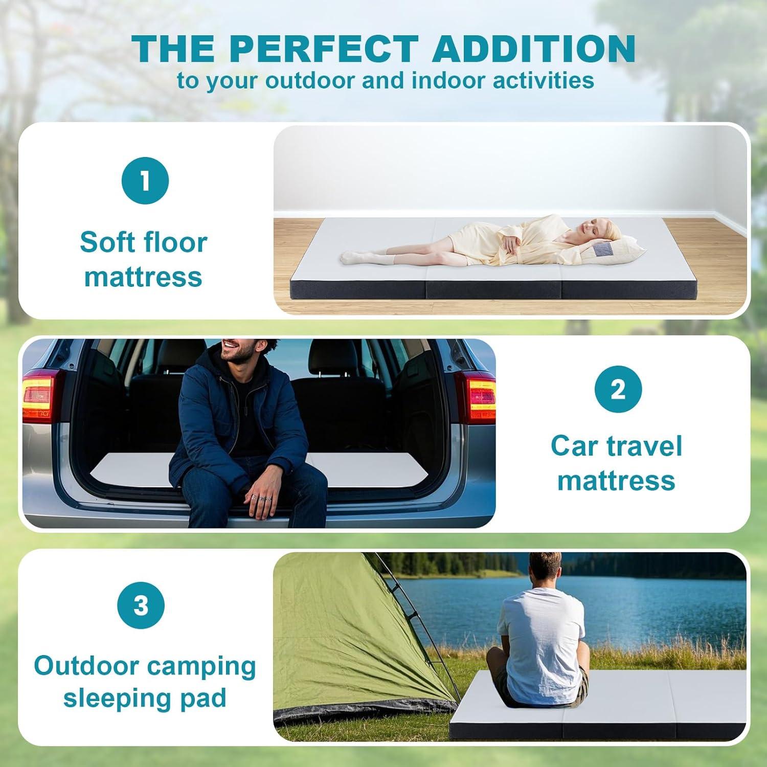 Almohadilla de Camping Plegable DUMOS 203x152 cm 3 cm Espuma