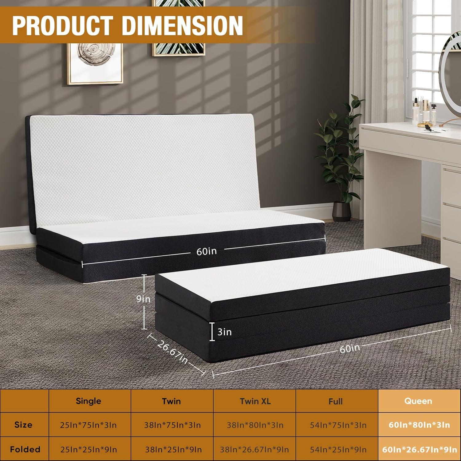 Almohadilla de Camping Plegable DUMOS 203x152 cm 3 cm Espuma