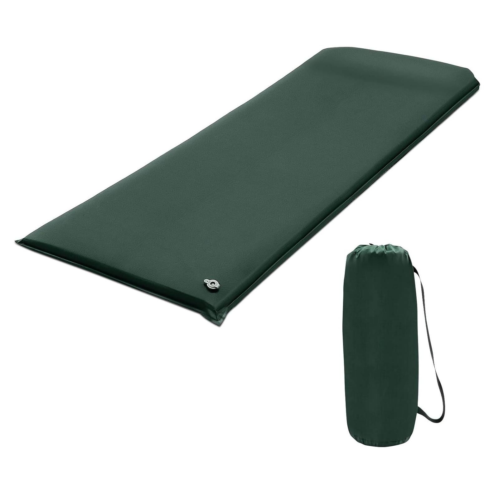 Almohadilla de Dormir Autoinflable Tangkula 75x28x7.6cm Verde