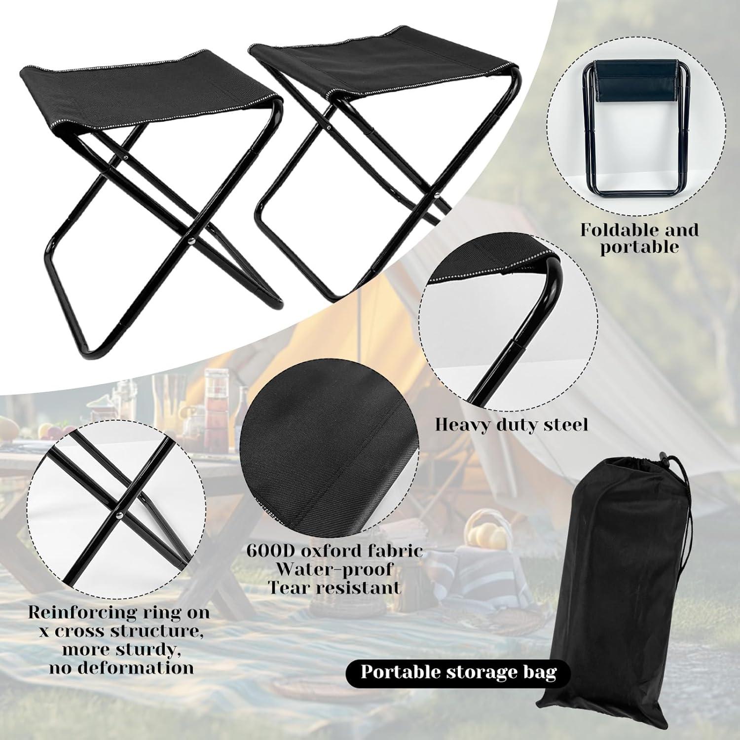 Mesa y Sillas de Camping Plegables Wensdr - Aluminio, 2 Asientos