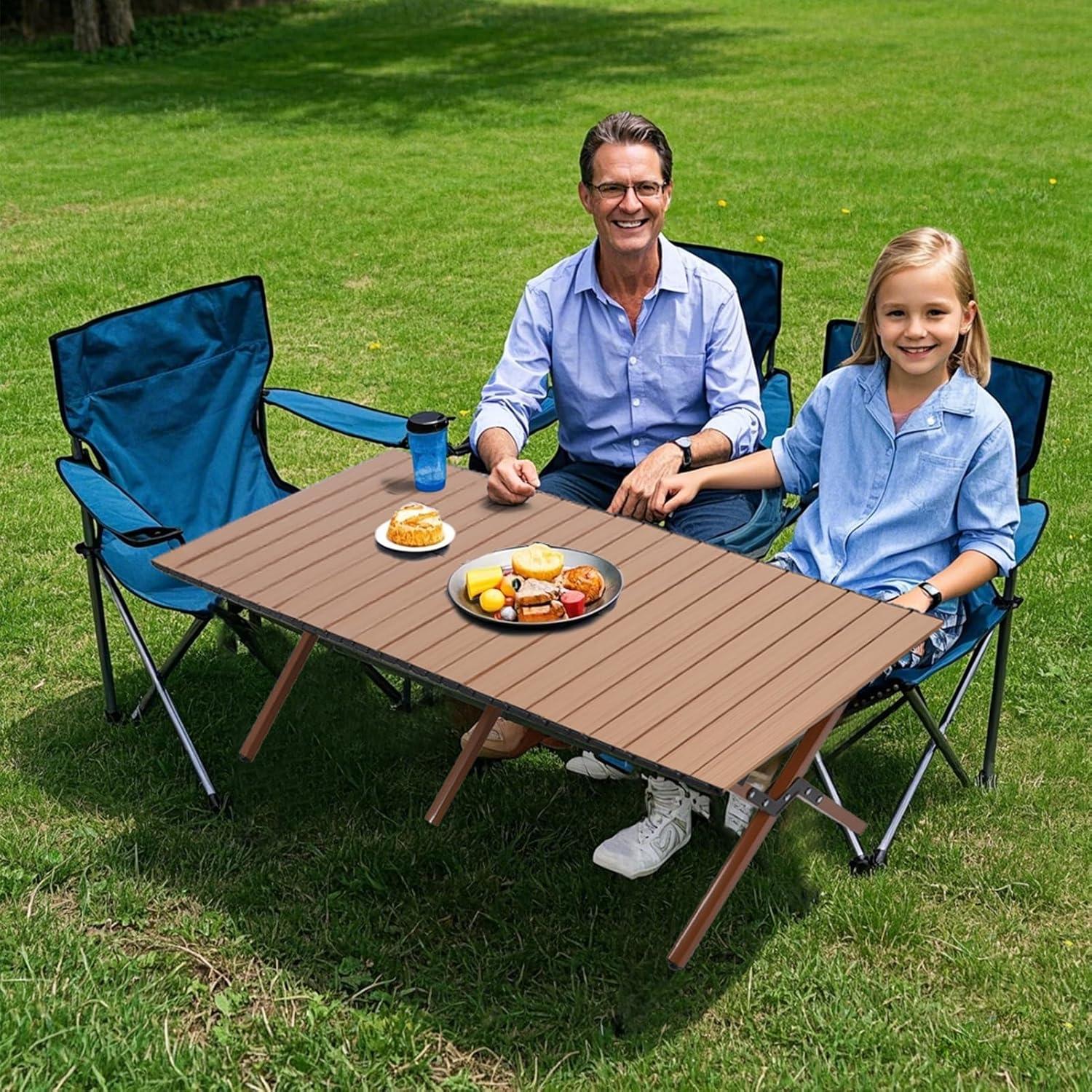 Mesa de Camping Plegable ZEMBSOYA 4-8 Personas 63 kg