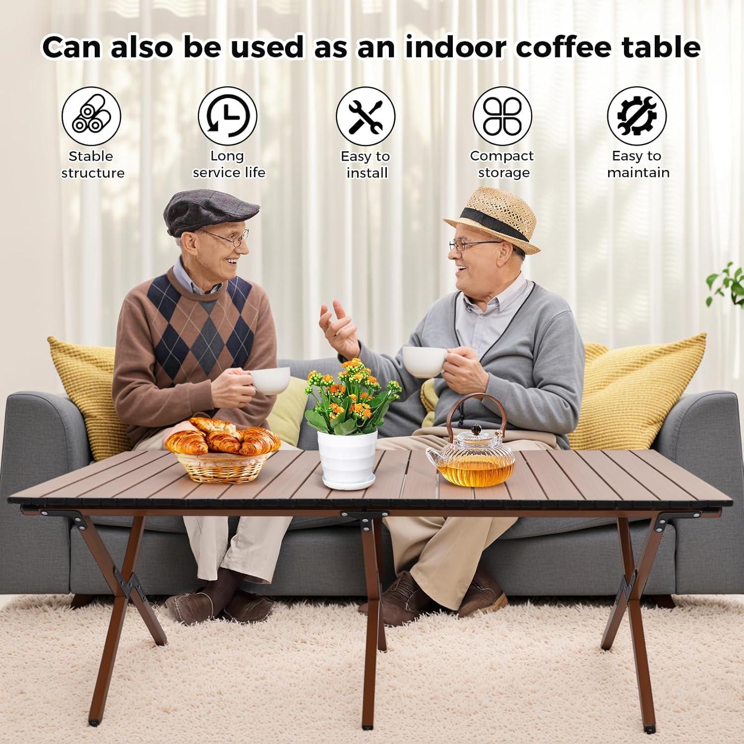 Mesa de Camping Plegable ZEMBSOYA 4-8 Personas 63 kg