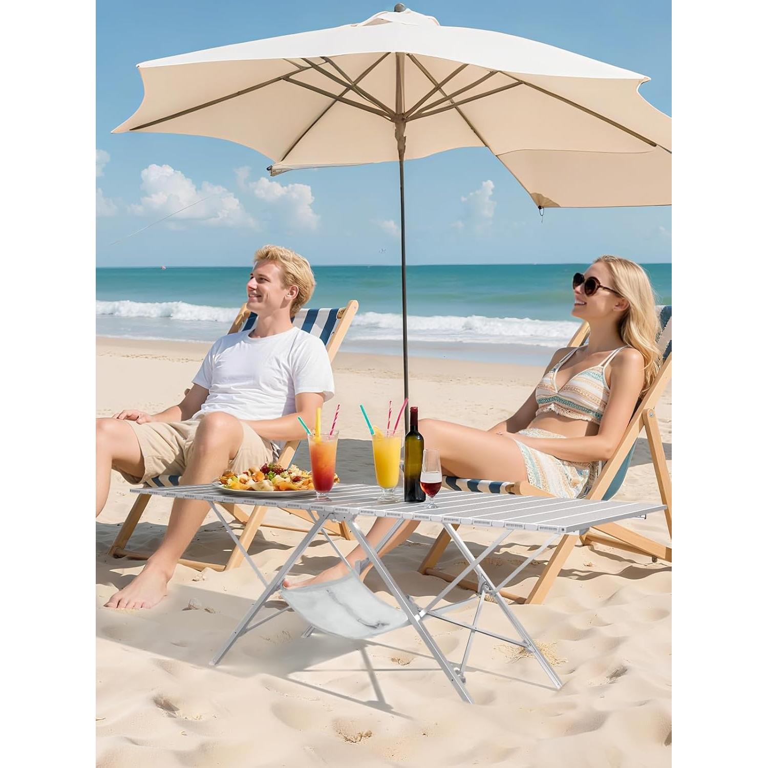 Mesa de Camping Plegable ONEFOREST OF-OW1, 114.6x50cm, Aluminio