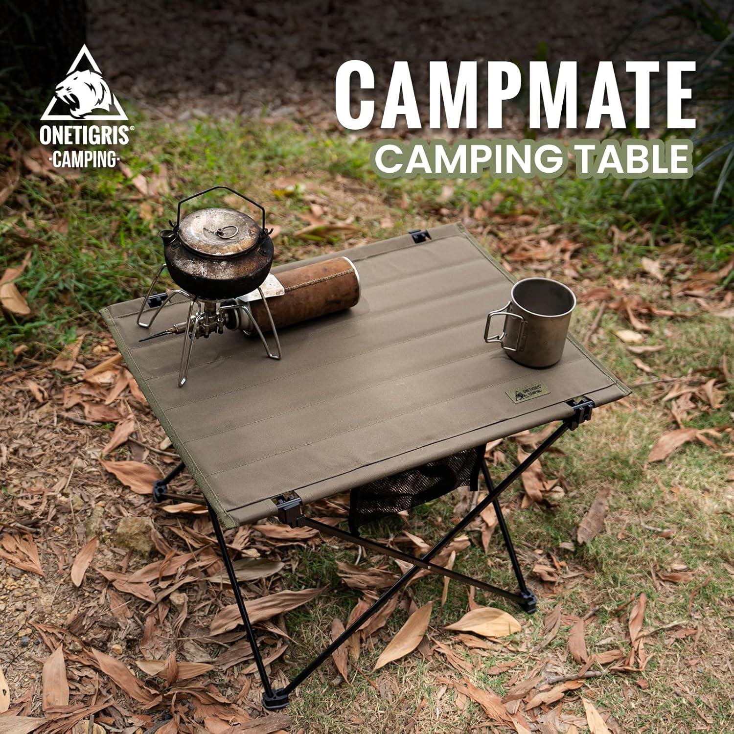 Mesa de Camping Plegable ONETIGRIS CAMPMATE Verde 56.8x42 cm