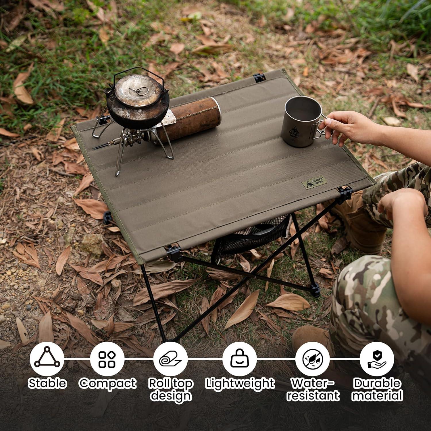 Mesa de Camping Plegable ONETIGRIS CAMPMATE Verde 56.8x42 cm