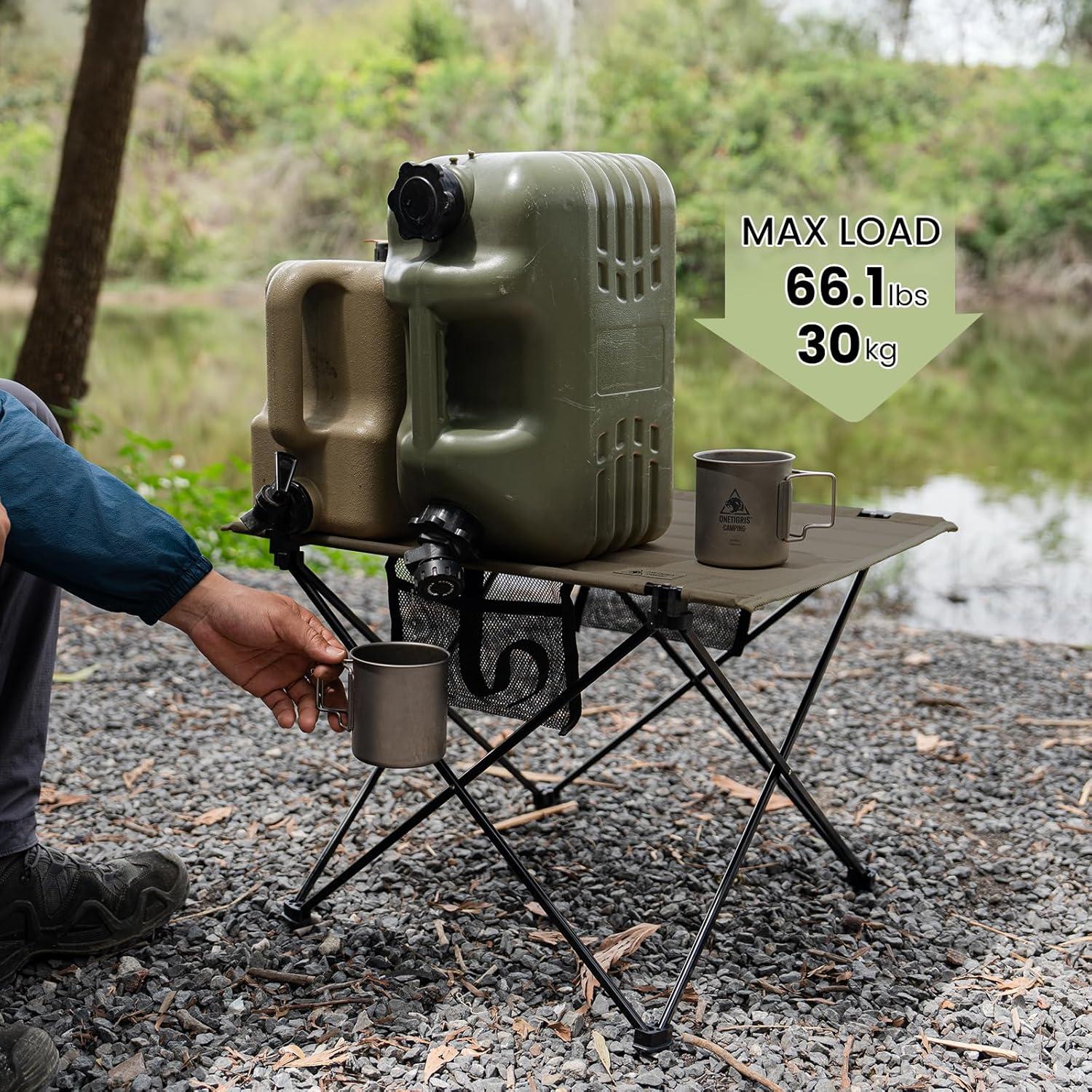 Mesa de Camping Plegable ONETIGRIS CAMPMATE Verde 56.8x42 cm