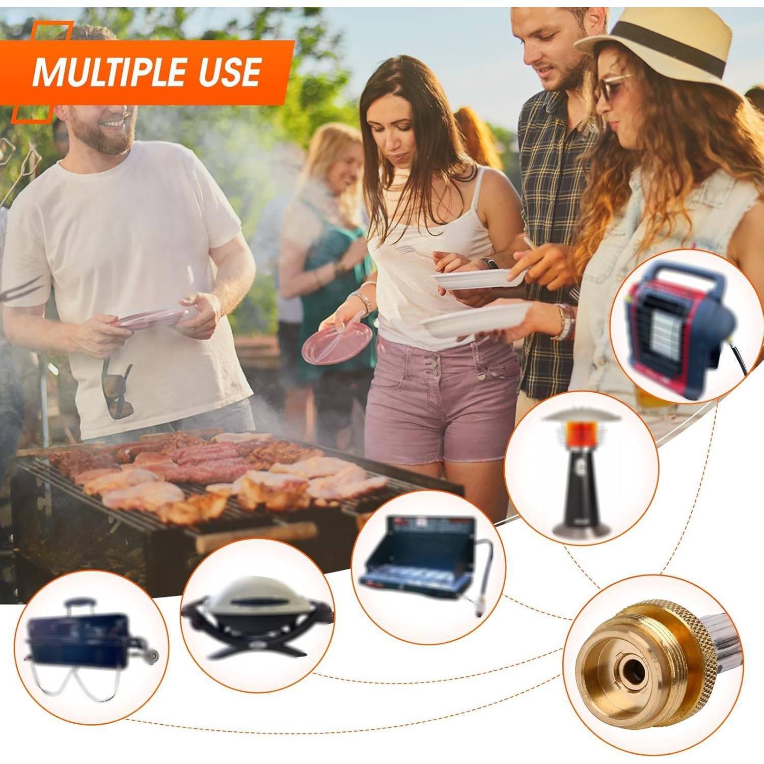 Manguera Adaptadora de Propano GASPOWOR 2.44m para Grill