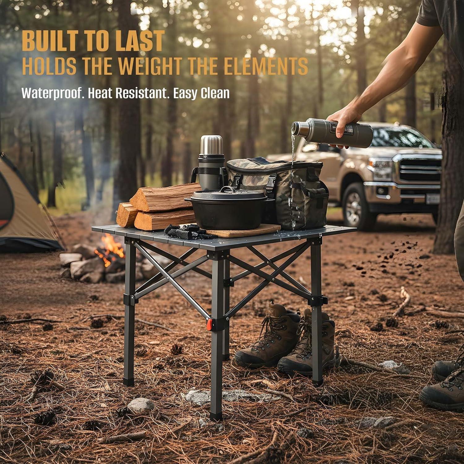 Mesa de Camping Plegable ARMOR CASTLE VF3007 50cm Negra