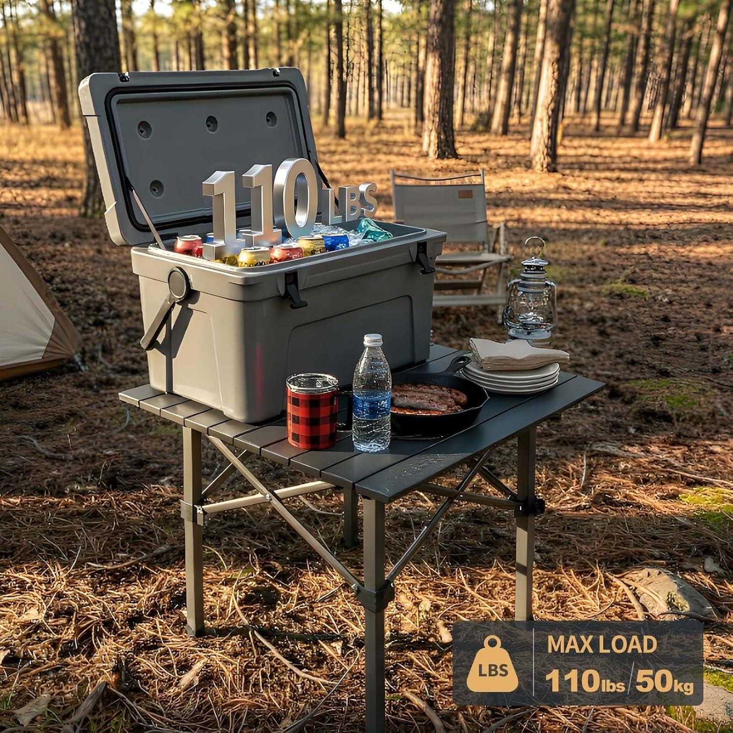 Mesa de Camping Plegable ARMOR CASTLE VF3007 50cm Negra