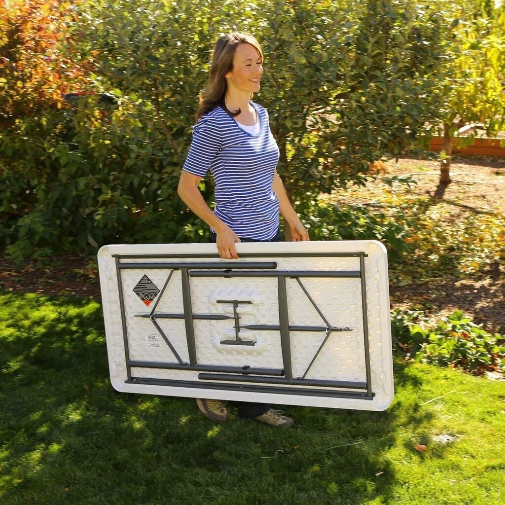 Mesa Plegable Lifetime 2940 Blanca 122x61 cm Granito