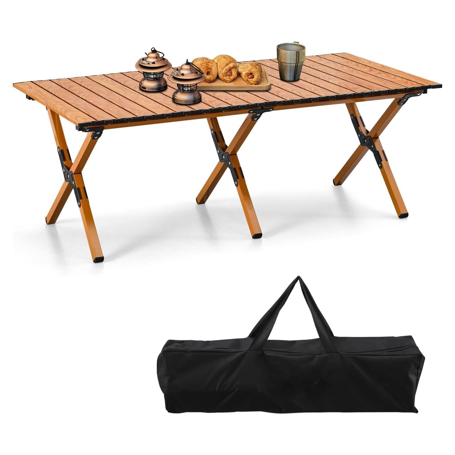 Mesa de Camping Plegable BOOSDEN 119x58cm Aluminio Ligera