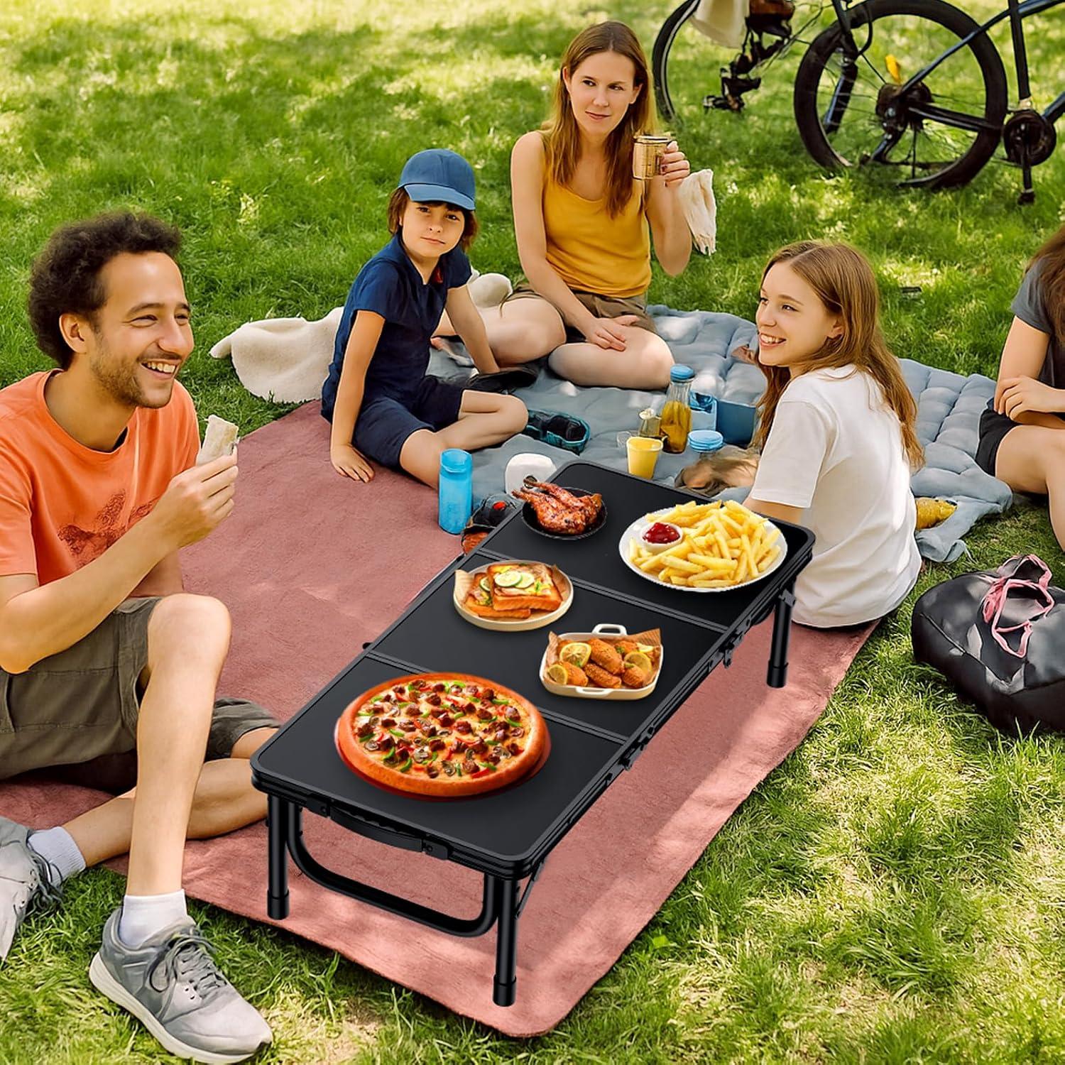 Mesa de Picnic Plegable Anbte Negra 86.4x39.9cm 29.9kg